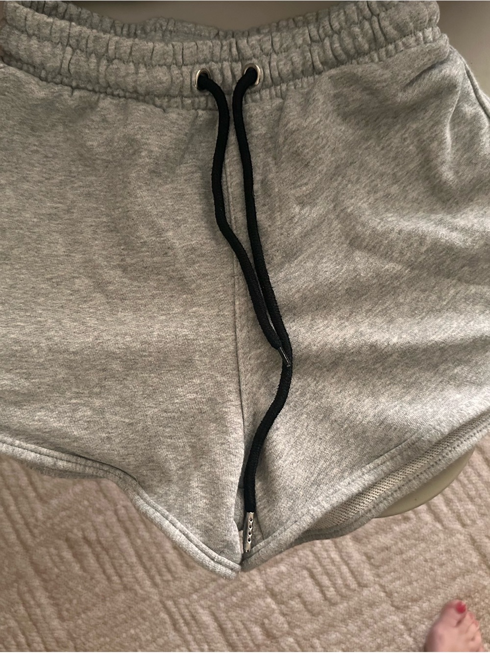 Light Gray Cozy Knit Shorts